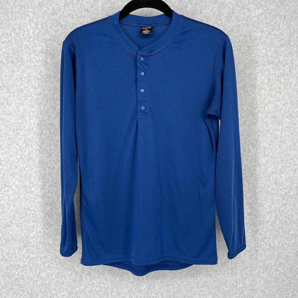 Patagonia Mens Capliene 3 Henley Snap Baselayer Top Size XS Blue Ski Outdoor VTG